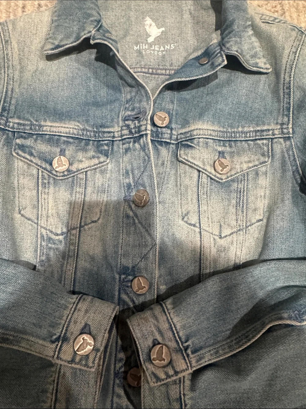 Kids Light Wash Denim Jacket by M1I Jeans